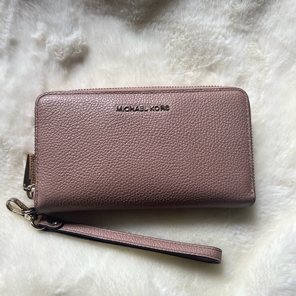 Michael Kors Mauve Wristlet Clutch